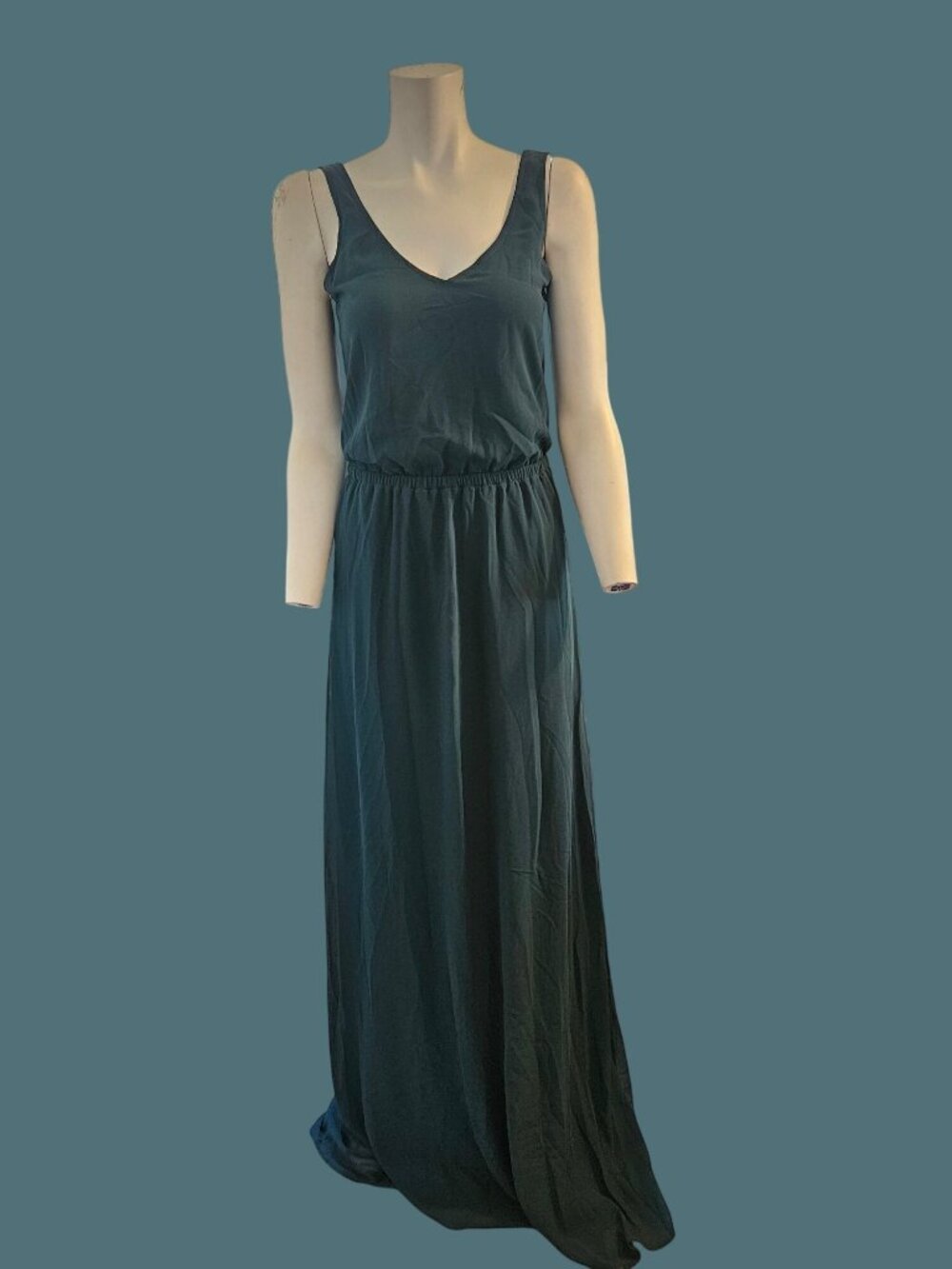 Show Me Your MuMu Kendall Maxi Dress Deep Jade Chiffon Women XXS